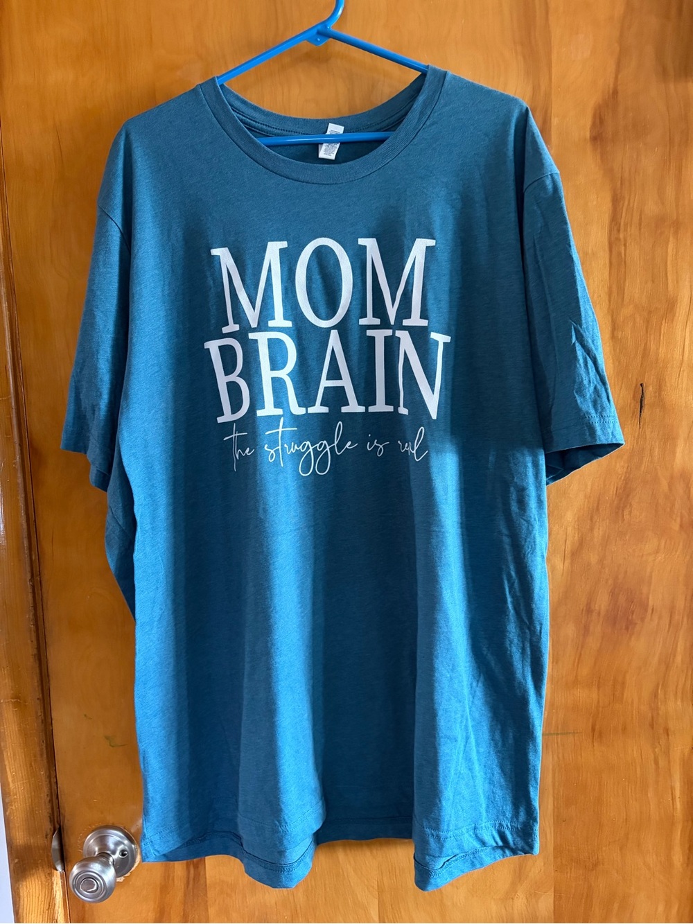 Bella Canvas custom-made Teal 'Mom Brain' Graphic Tee
